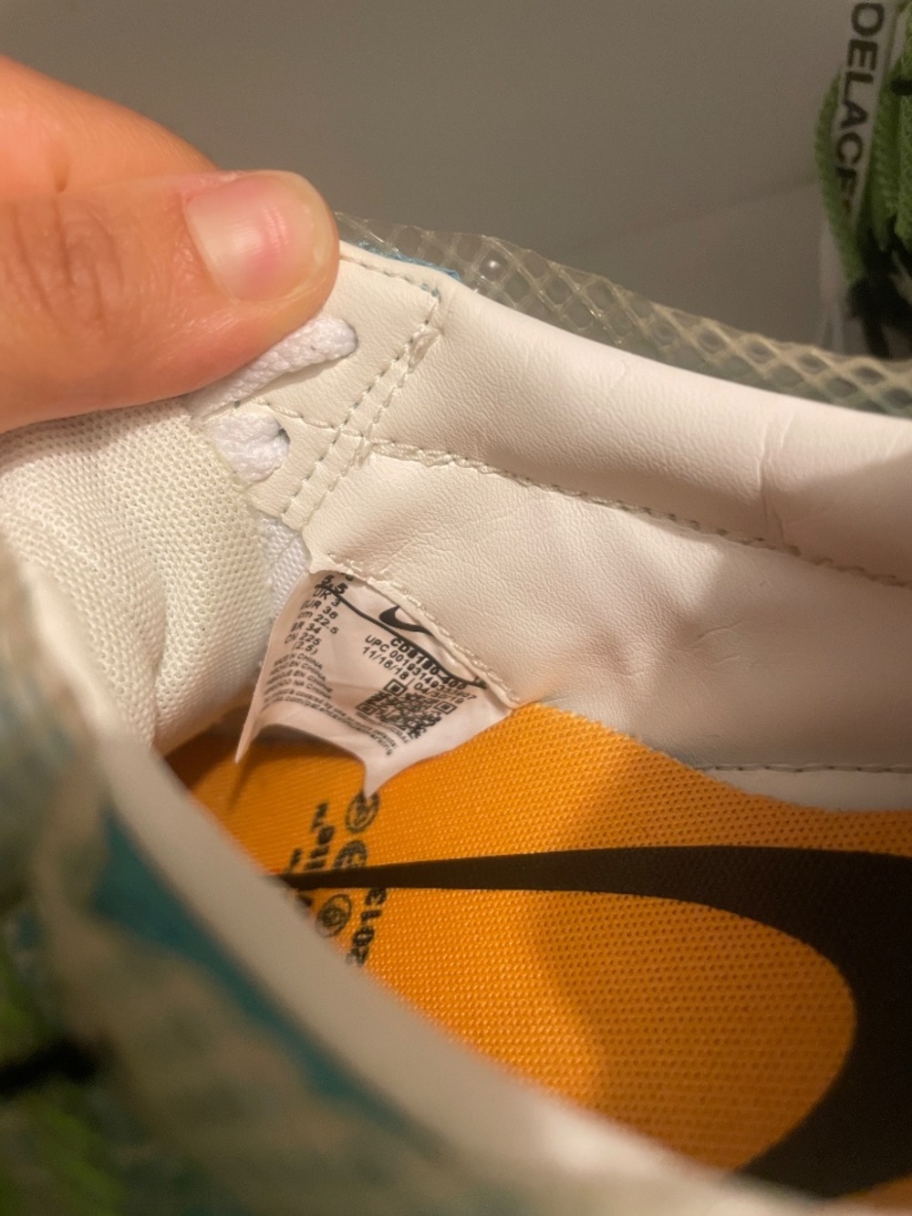 Nike x Off-White Woman’s Waffle Racer "Vivid Sky" Size 5.5 - Picture 8 of 8
